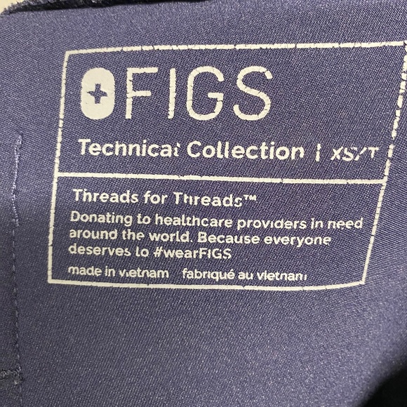 FIGS Zamora Jogger Scrub Pants - Navy XS Tall - Picture 8 of 8